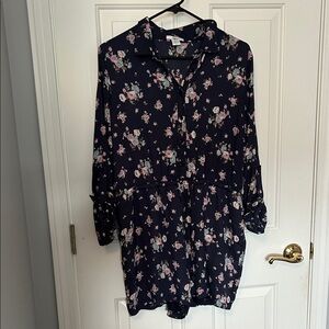 Bar III Navy Floral romper